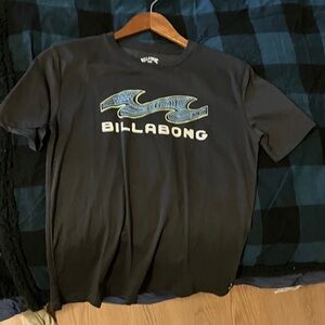 Billabong Black Tee with Blue Graphic